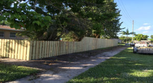 pictures of wood fence installation