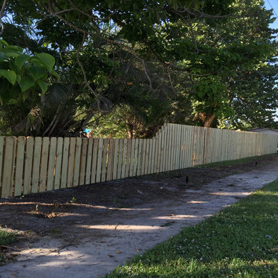 pictures of wood fence installation
